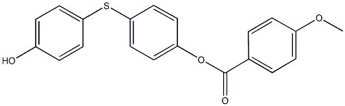 4-[(4-hydroxyphenyl)sulfanyl]phenyl 4-methoxybenzoate Struktur