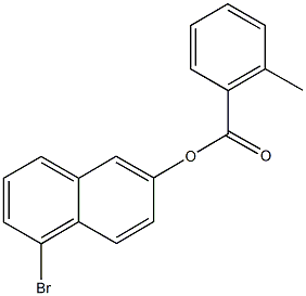 5-bromo-2-naphthyl 2-methylbenzoate Struktur