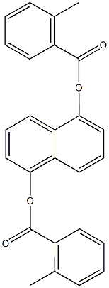 5-[(2-methylbenzoyl)oxy]-1-naphthyl 2-methylbenzoate Struktur