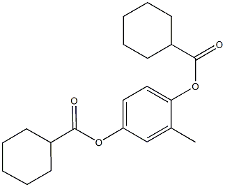 4-[(cyclohexylcarbonyl)oxy]-2-methylphenyl cyclohexanecarboxylate Struktur