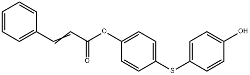 4-[(4-hydroxyphenyl)sulfanyl]phenyl 3-phenylacrylate Struktur