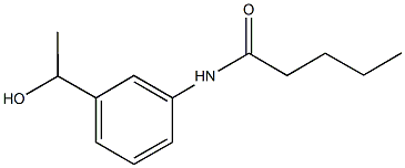 N-[3-(1-hydroxyethyl)phenyl]pentanamide Struktur