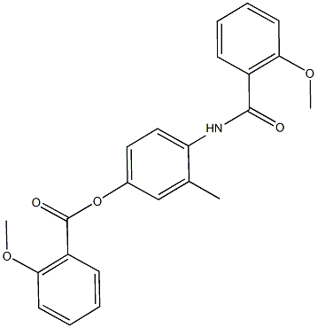 4-[(2-methoxybenzoyl)amino]-3-methylphenyl 2-methoxybenzoate Struktur