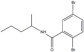 2,5-dibromo-N-(1-methylbutyl)benzamide Struktur