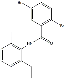 2,5-dibromo-N-(2-ethyl-6-methylphenyl)benzamide Struktur