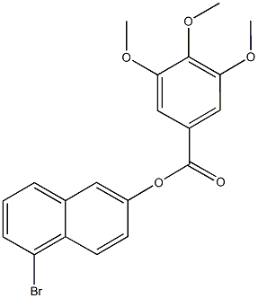 5-bromo-2-naphthyl 3,4,5-trimethoxybenzoate Struktur