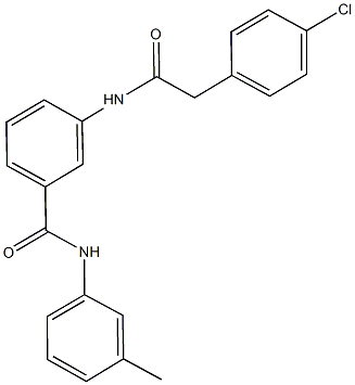 3-{[(4-chlorophenyl)acetyl]amino}-N-(3-methylphenyl)benzamide Struktur