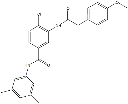 4-chloro-N-(3,5-dimethylphenyl)-3-{[(4-methoxyphenyl)acetyl]amino}benzamide Struktur