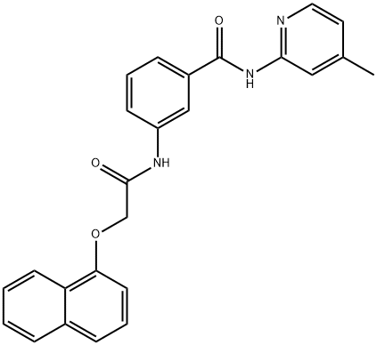 N-(4-methyl-2-pyridinyl)-3-{[(1-naphthyloxy)acetyl]amino}benzamide Struktur