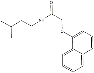 N-isopentyl-2-(1-naphthyloxy)acetamide Struktur