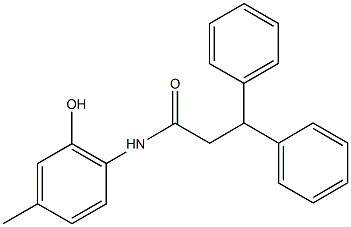 N-(2-hydroxy-4-methylphenyl)-3,3-diphenylpropanamide Struktur