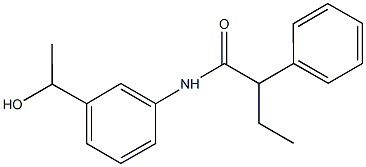 N-[3-(1-hydroxyethyl)phenyl]-2-phenylbutanamide Struktur