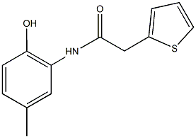 N-(2-hydroxy-5-methylphenyl)-2-(2-thienyl)acetamide Struktur