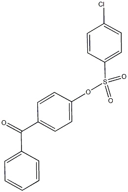 4-benzoylphenyl 4-chlorobenzenesulfonate Struktur