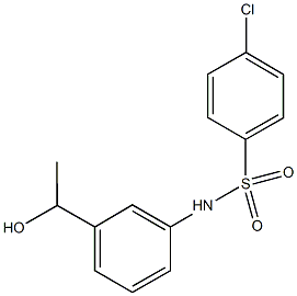 4-chloro-N-[3-(1-hydroxyethyl)phenyl]benzenesulfonamide Struktur