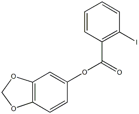 1,3-benzodioxol-5-yl 2-iodobenzoate Struktur