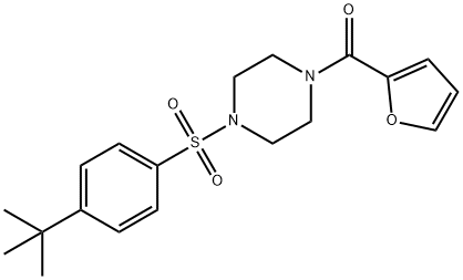 1-[(4-tert-butylphenyl)sulfonyl]-4-(2-furoyl)piperazine Struktur