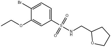 4-bromo-3-ethoxy-N-(tetrahydro-2-furanylmethyl)benzenesulfonamide Struktur