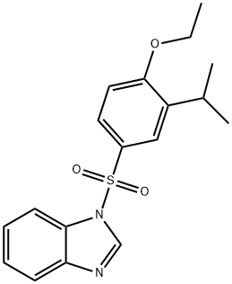 4-(1H-benzimidazol-1-ylsulfonyl)-2-isopropylphenyl ethyl ether Struktur