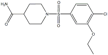 1-[(4-chloro-3-ethoxyphenyl)sulfonyl]-4-piperidinecarboxamide Struktur