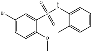 5-bromo-2-methoxy-N-(2-methylphenyl)benzenesulfonamide Struktur