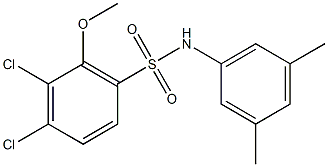 3,4-dichloro-N-(3,5-dimethylphenyl)-2-methoxybenzenesulfonamide Struktur