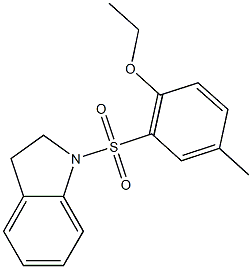 2-(2,3-dihydro-1H-indol-1-ylsulfonyl)-4-methylphenyl ethyl ether Struktur