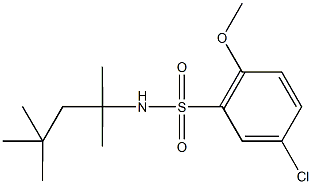 5-chloro-2-methoxy-N-(1,1,3,3-tetramethylbutyl)benzenesulfonamide Struktur