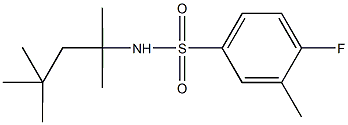 4-fluoro-3-methyl-N-(1,1,3,3-tetramethylbutyl)benzenesulfonamide Struktur