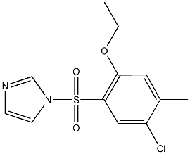 4-chloro-2-(1H-imidazol-1-ylsulfonyl)-5-methylphenyl ethyl ether Struktur