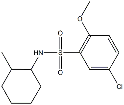 5-chloro-2-methoxy-N-(2-methylcyclohexyl)benzenesulfonamide Struktur