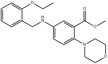 methyl 5-[(2-ethoxybenzyl)amino]-2-(4-morpholinyl)benzoate Struktur