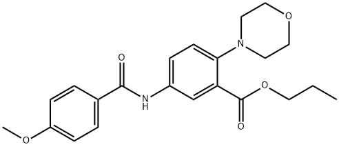 propyl 5-[(4-methoxybenzoyl)amino]-2-(4-morpholinyl)benzoate Struktur