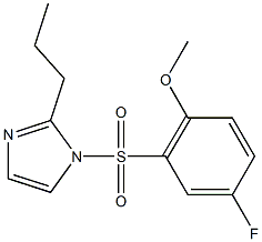 1-[(5-fluoro-2-methoxyphenyl)sulfonyl]-2-propyl-1H-imidazole Struktur