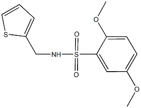 2,5-dimethoxy-N-(2-thienylmethyl)benzenesulfonamide Struktur