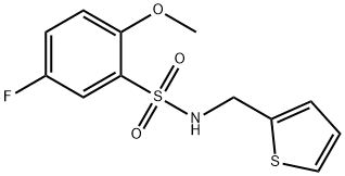 5-fluoro-2-methoxy-N-(2-thienylmethyl)benzenesulfonamide Struktur