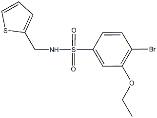 4-bromo-3-ethoxy-N-(2-thienylmethyl)benzenesulfonamide Struktur