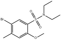 5-bromo-N,N-diethyl-2-methoxy-4-methylbenzenesulfonamide Struktur