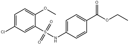 ethyl 4-{[(5-chloro-2-methoxyphenyl)sulfonyl]amino}benzoate Struktur