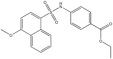 ethyl 4-{[(4-methoxy-1-naphthyl)sulfonyl]amino}benzoate Struktur