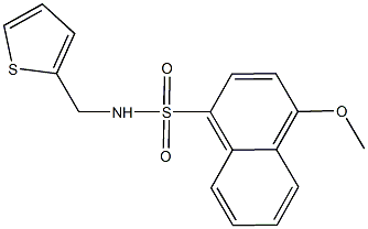 4-methoxy-N-(2-thienylmethyl)-1-naphthalenesulfonamide Struktur