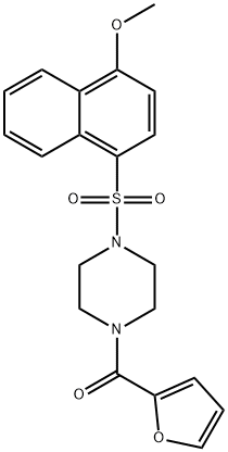 1-(2-furoyl)-4-[(4-methoxy-1-naphthyl)sulfonyl]piperazine Struktur