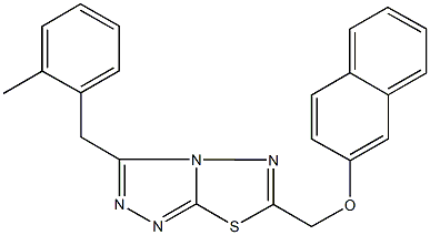 [3-(2-methylbenzyl)[1,2,4]triazolo[3,4-b][1,3,4]thiadiazol-6-yl]methyl 2-naphthyl ether Struktur