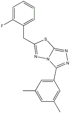 3-(3,5-dimethylphenyl)-6-(2-fluorobenzyl)[1,2,4]triazolo[3,4-b][1,3,4]thiadiazole Struktur