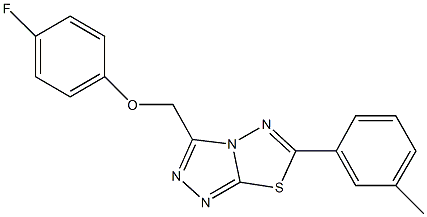 4-fluorophenyl [6-(3-methylphenyl)[1,2,4]triazolo[3,4-b][1,3,4]thiadiazol-3-yl]methyl ether Struktur