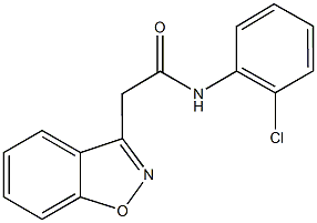 2-(1,2-benzisoxazol-3-yl)-N-(2-chlorophenyl)acetamide Struktur