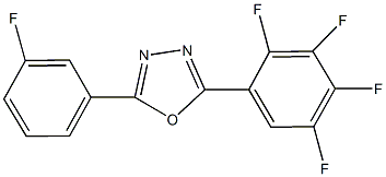 2-(3-fluorophenyl)-5-(2,3,4,5-tetrafluorophenyl)-1,3,4-oxadiazole Struktur