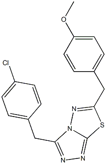 4-{[3-(4-chlorobenzyl)[1,2,4]triazolo[3,4-b][1,3,4]thiadiazol-6-yl]methyl}phenyl methyl ether Struktur