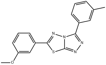 methyl 3-[3-(3-methylphenyl)[1,2,4]triazolo[3,4-b][1,3,4]thiadiazol-6-yl]phenyl ether Struktur