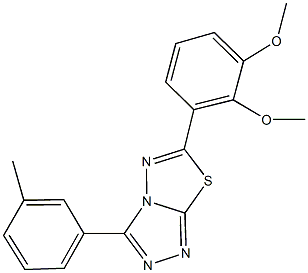 6-(2,3-dimethoxyphenyl)-3-(3-methylphenyl)[1,2,4]triazolo[3,4-b][1,3,4]thiadiazole Struktur